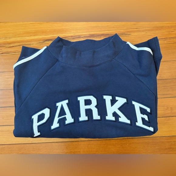 PARKE Sport Stripe Mockneck Fleece Shadow S/M - Picture 4 of 7